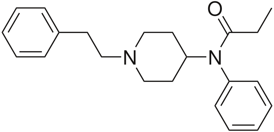 Chemický vzorec fentanylu 