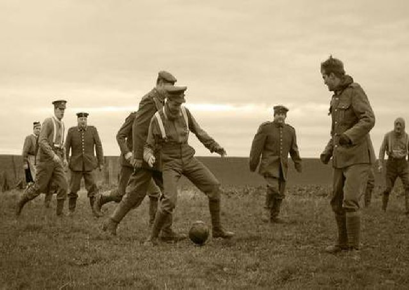 Fotbalový zápas mezi Německem a Británií