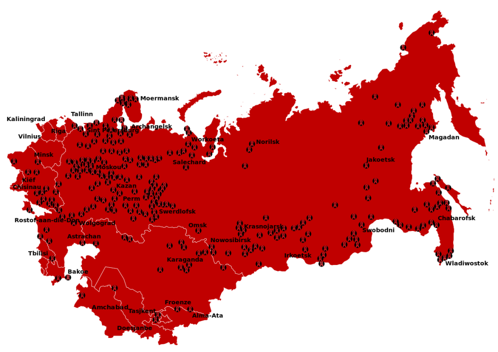 Mapa gulagů