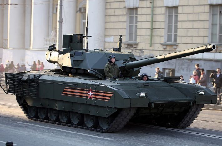 Tank T-14 Armata na přehlídce