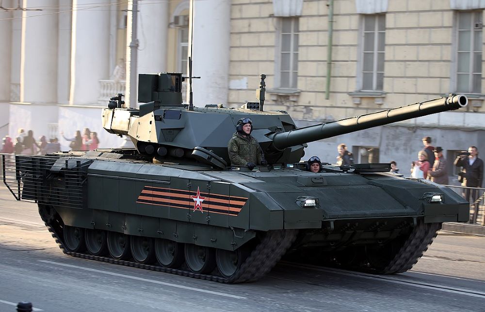 Tank T-14 Armata na přehlídce
