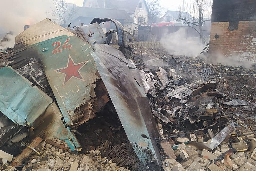 Sestřelený Su-34