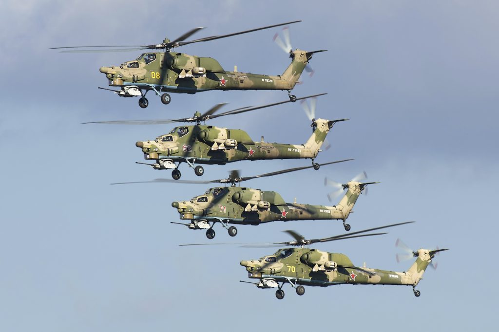 Mil Mi-28, akrobatická skupina berkut, výstava ARMY-2020