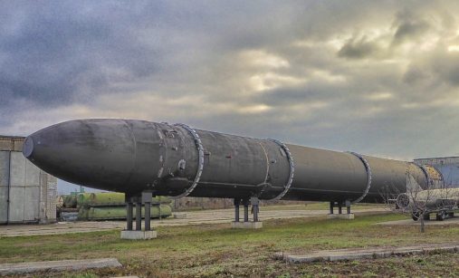 Raketa R-36M2 Vojvoda známé jako SS-18 Mod 5 Satan