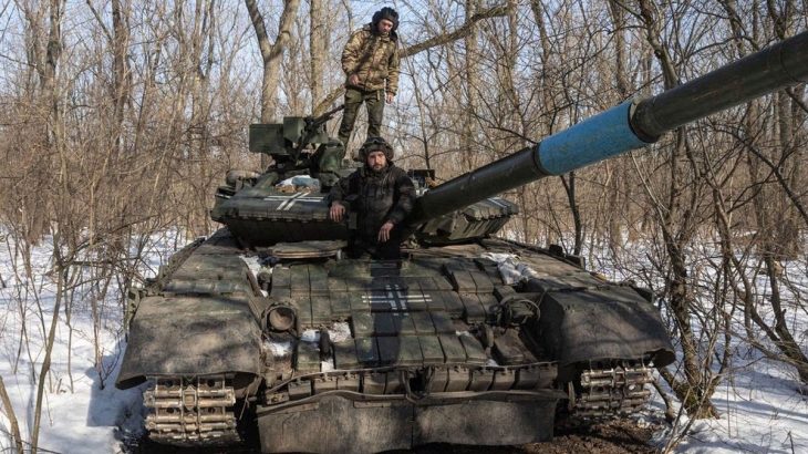 Ukrajina, tank u Bachmutu