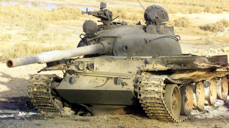 Zničený tank T-55