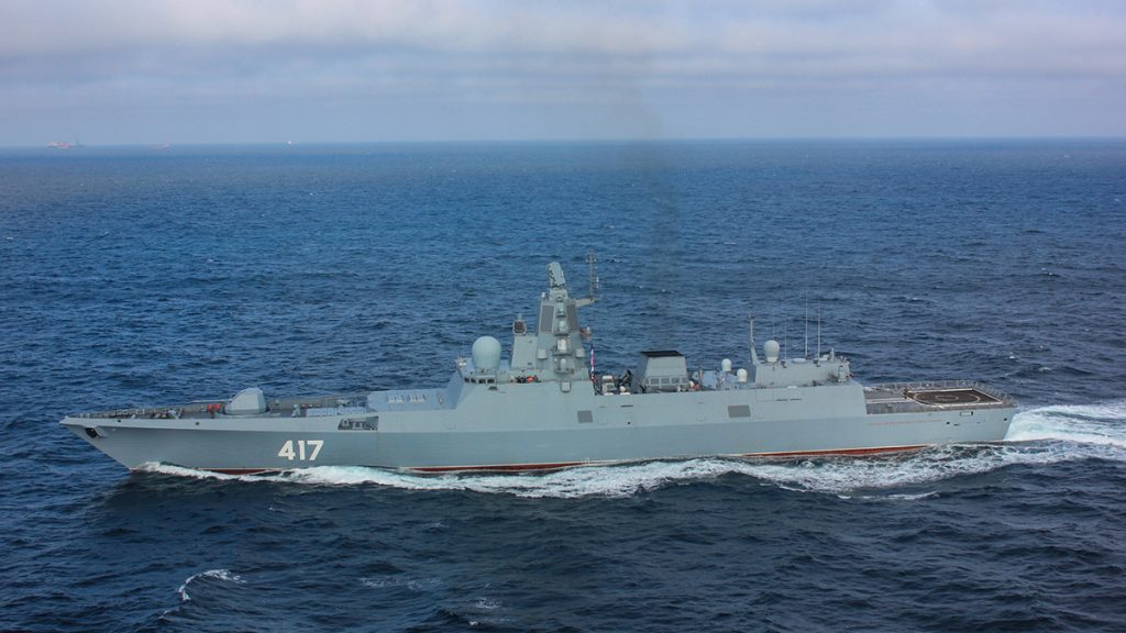 Fregata Admirál Gorškov je vyzbrojena hypersonickými střelami 3M22 Zircon