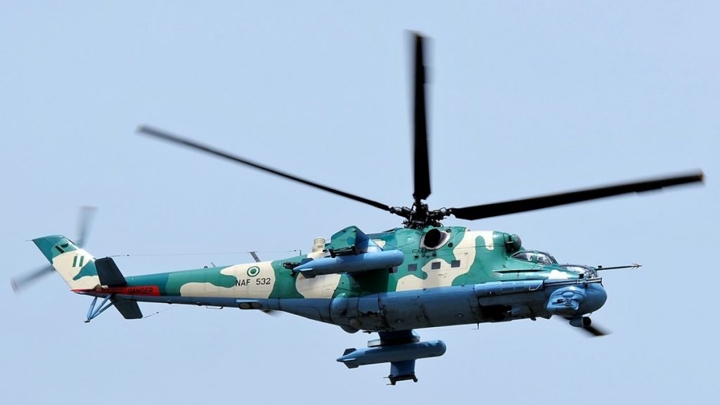 Nigerijský bitevní vrtulník Mil Mi-35P