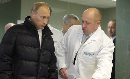 Vladimir Putin a Jevgenij Prigožin