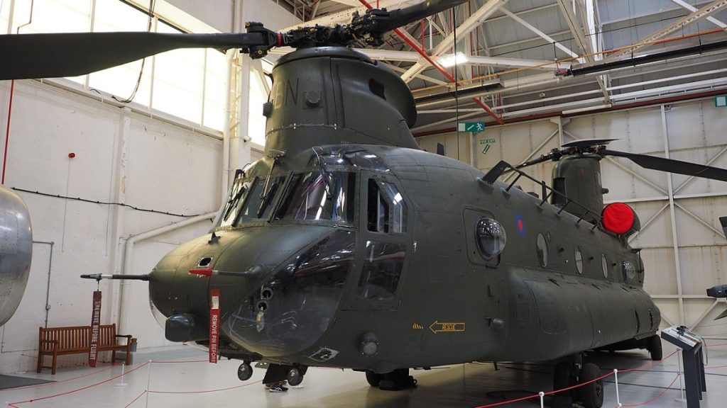 CH-47 Chinook Bravo November v muzeu