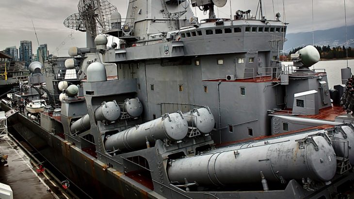 Odpalovače raket na ruské lodi