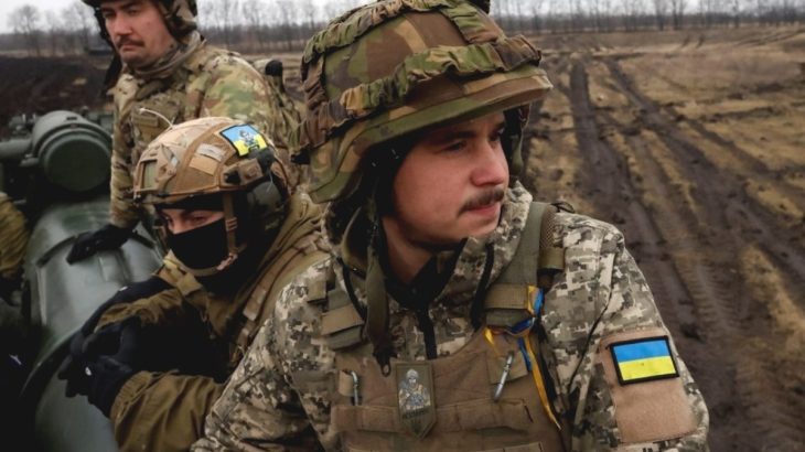 Ukrajinští vojáci ve válce
