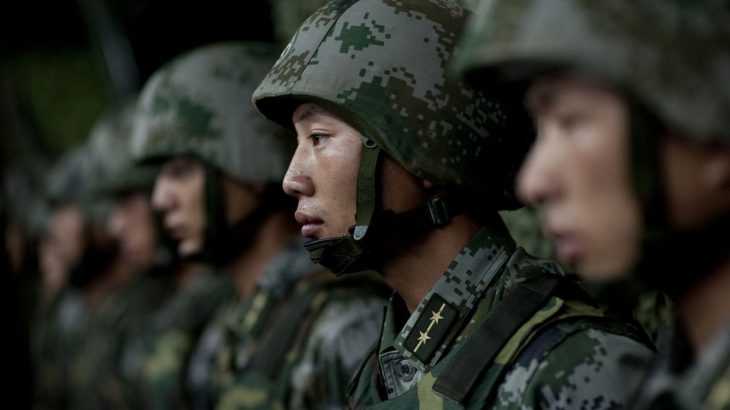 Nástup čínských vojáků