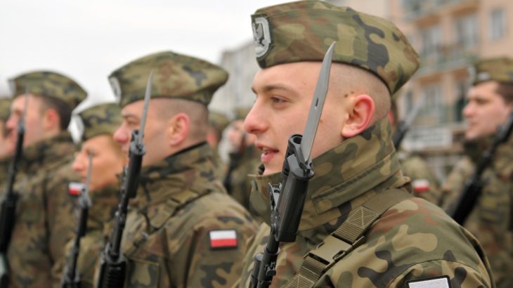 Polští vojáci na nástupu