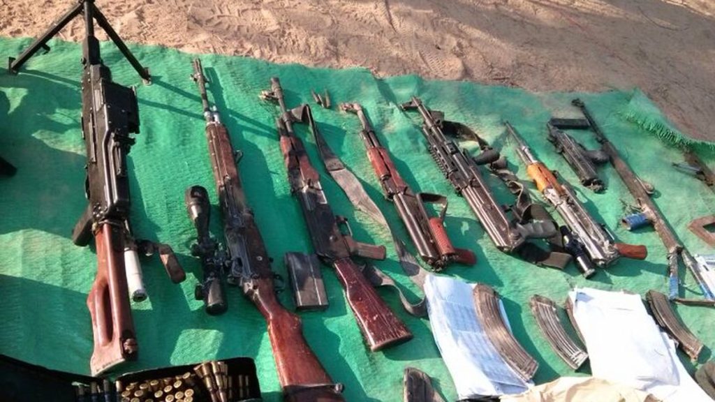 Zbraně zabavené izraelskou armádou Hamásu