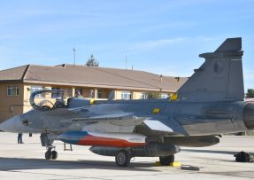 Český JAS-39 Gripen na cvičení ve Španělsku
