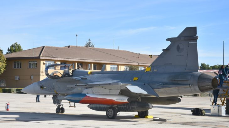 Český JAS-39 Gripen na cvičení ve Španělsku