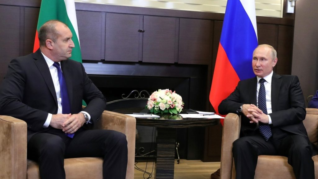 Rumen Radev na jednání s Vladimirem Putinem