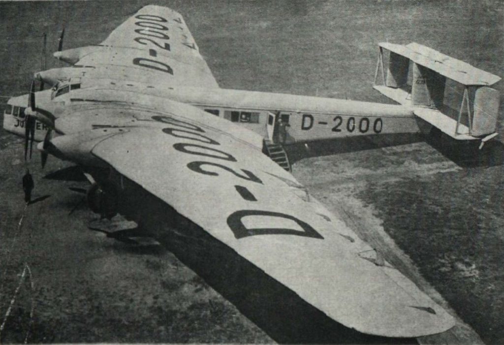 Junkers G 38, Lufthansa, letiště Sofie, Bulharsko, 1927