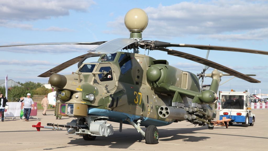 Mi-28N je vyzbrojený kanonem a raketami
