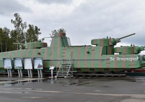 Vystavený obrněný vlak v Rusku