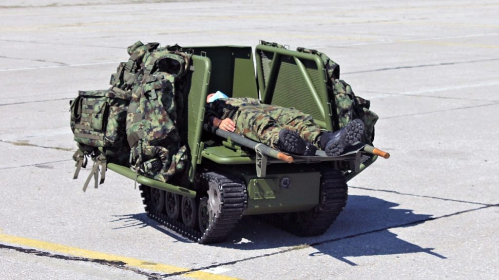 Evakuační robot nazývaný Miloš