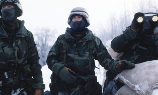 Ruští vojáci v zimě