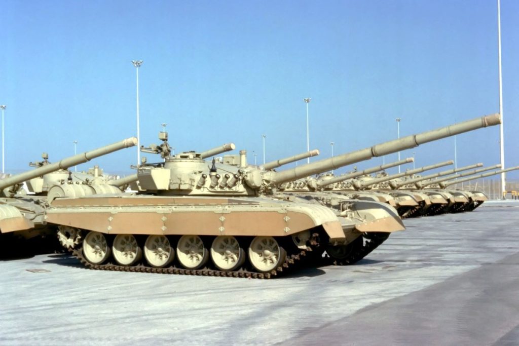 M-84,tanky kuvajtské armády uskladněné v Saudské Arábii, 1991