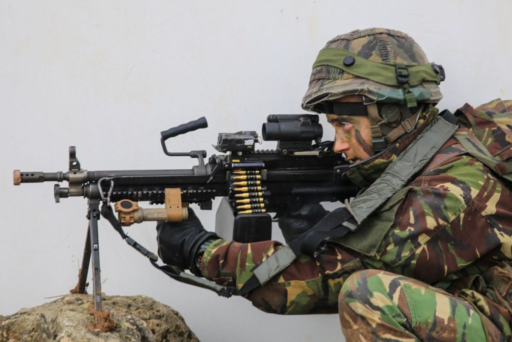 FN Minimi, dánská armáda během cvičení v Německu, 2015