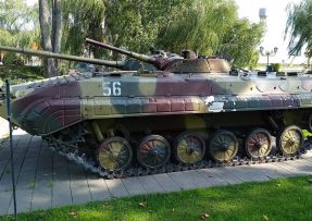 BMP-1 vystavené v muzeu