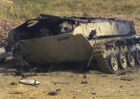 Zničené bojové vozidlo pěchoty