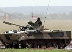 Vozidlo BMP-3 v terénu