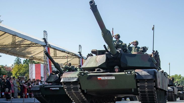 Polské M1 Abrams na přehlídce