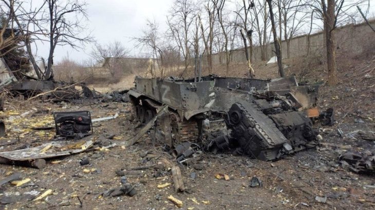 Zničená ruská obrněná technika