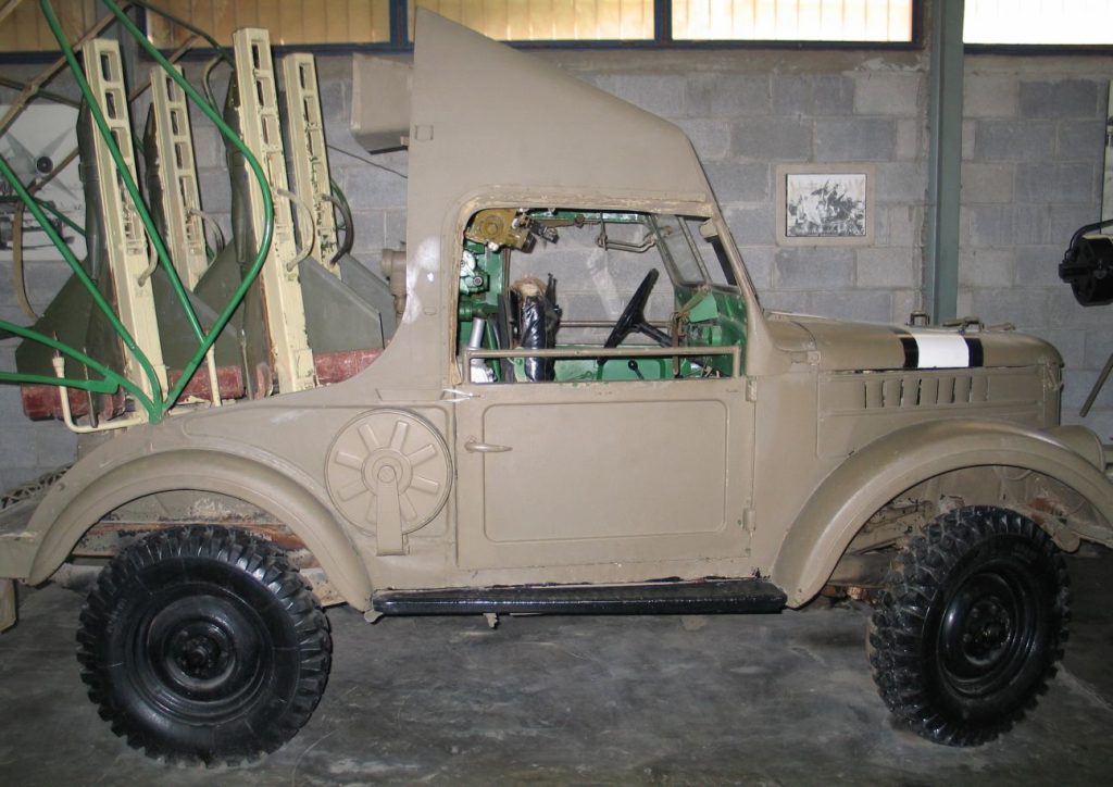 GAZ-69, komplet 2P28 s raketami Šmel, muzeum, Izrael