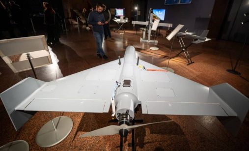 Ukrajinský dron připomínající malý Shahed 136