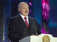 Alexander Lukašenko při projevu