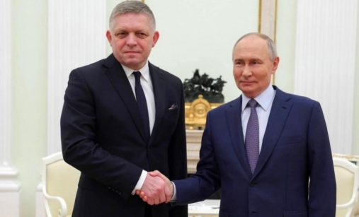 Robert Fico a Vladimir Putin