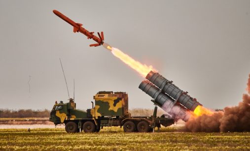 Start ukrajinské střely Neptun