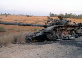 Zničený ruský tank T-72