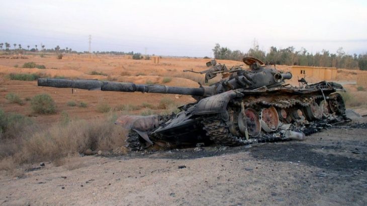 Zničený ruský tank T-72