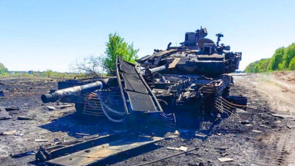 Zničený tank T-90M ruské armády