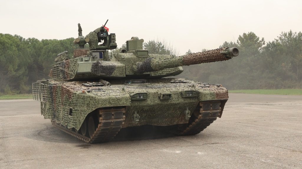 Turecký tank Altay se systémem aktivní ochrany AKKOR 10
