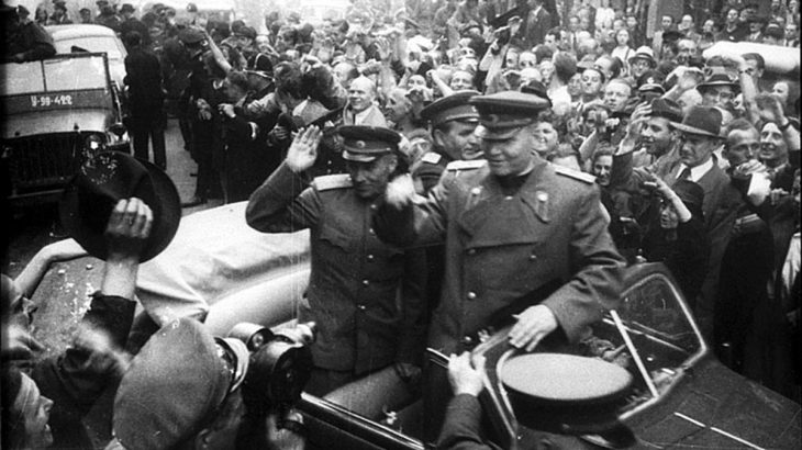 Oslavy osvobození Prahy - maršál Ivan Stěpanovič Koněv