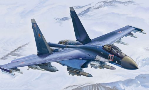 Ruský Su-35S v zimě