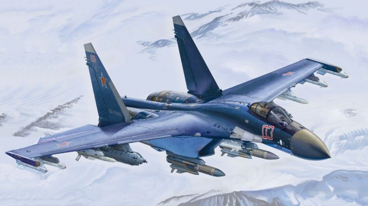 Ruský Su-35S v zimě