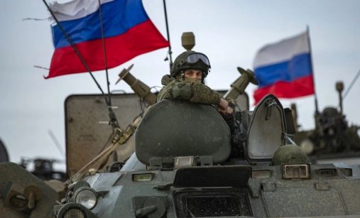 Ruský voják v konvoji