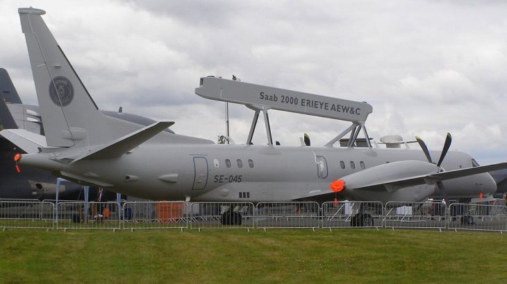 Letoun včasné výstrahy SAAB 2000 Erieye AEW&C