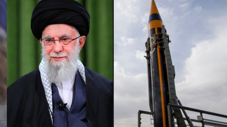 íránský vůdce a balistická raketa