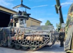 Leopard 2A7 s ochrannou sítí